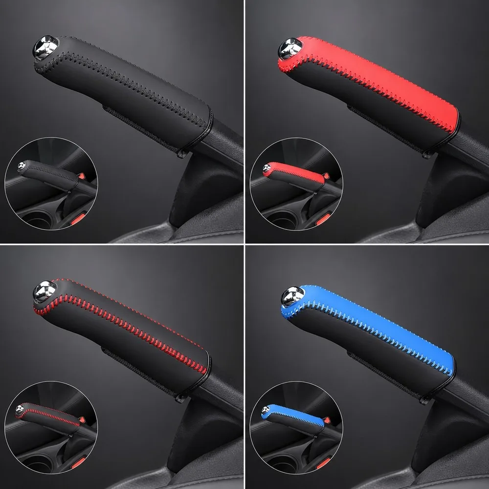 Car Handbrake Cover Protective Sleeve Hand Brake Protection Interior Additions for BMW 3 Series 2012-2018 Carbon Fiber Style