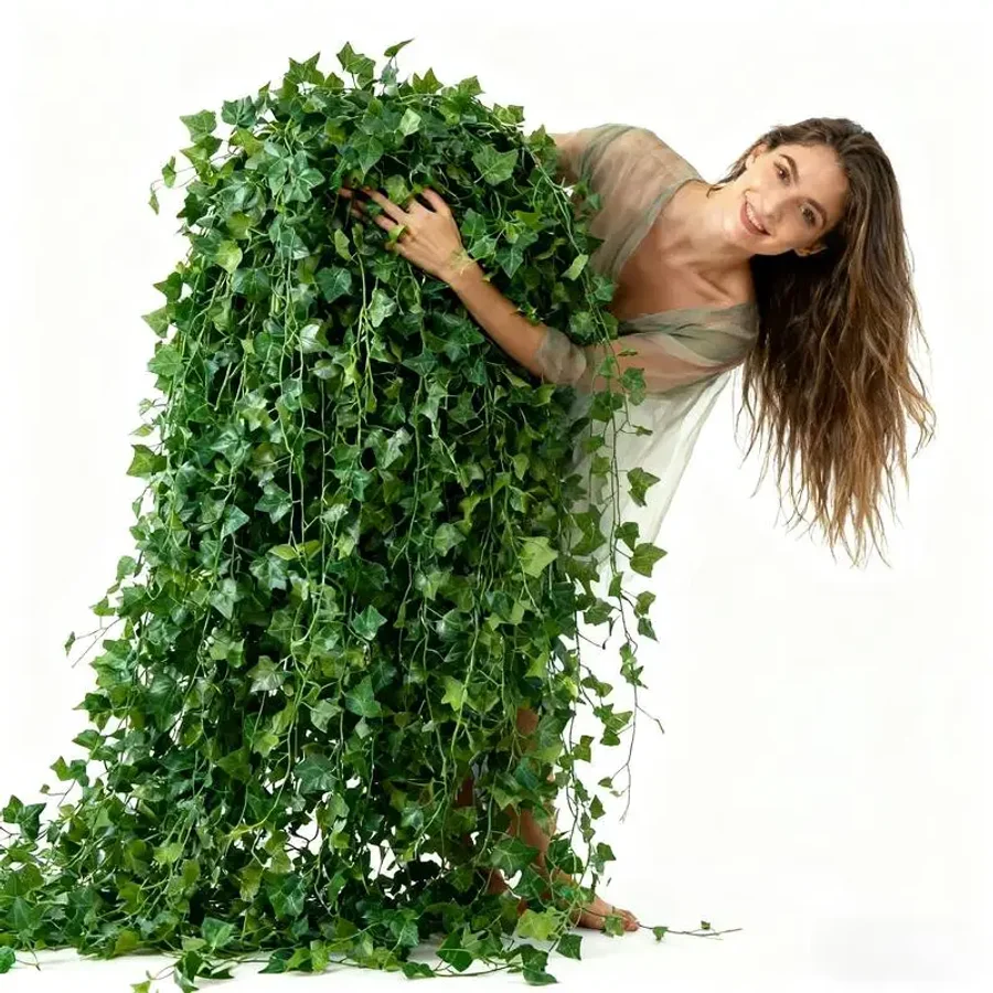

24 PCS Total 19m/755inch Ivy Garland for Home Living Room Wall Decoration Artificial Greenery Vine for Wedding Party Decor