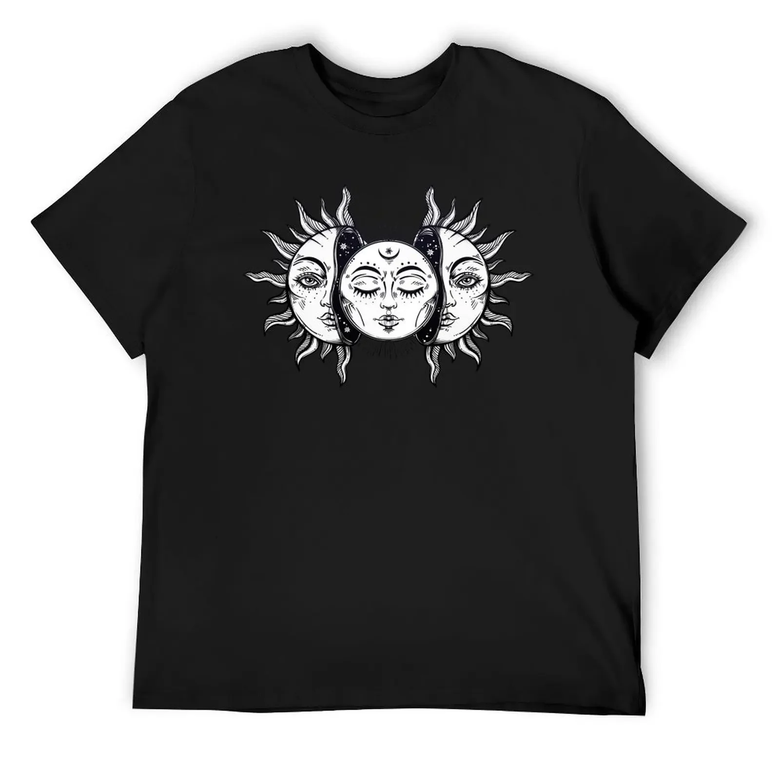 

Vintage Solar Eclipse Sun and Moon T-Shirt rapper graphic tees Short sleeve tee vintage t shirt men