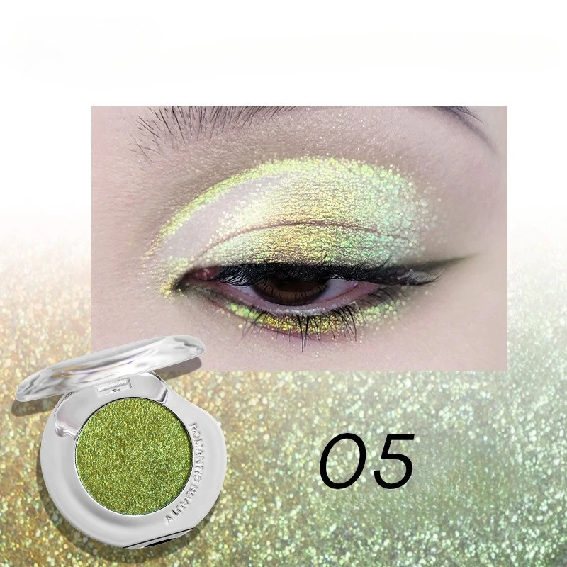 Galaxy Chameleon Highlighter Eyeshadow Single Shimmer Glow Pearlescent Sparkle Brightening Radiant Glitter Smooth Long Lasting - Pojedynczy rozświetlacz do powiek Galaxy Chameleon, efekt shimmer, połysk, perłowy, błyszczący, rozjaśniający, rozświetlający, gładki, długotrwały