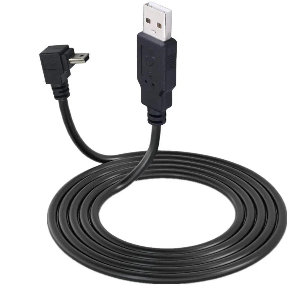 USB Data Cable A Male to Mini USB B 5Pin Male 90 Degree UP / Down / Left / Right Angle Adapter Charge Sync 0.25M 0.5M 1.5M 3M 5M