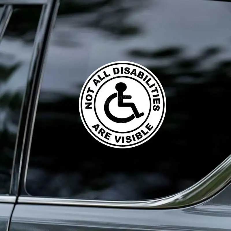Support invisible disability–car decals, easy to stick, self-adhesive window stickers Q41