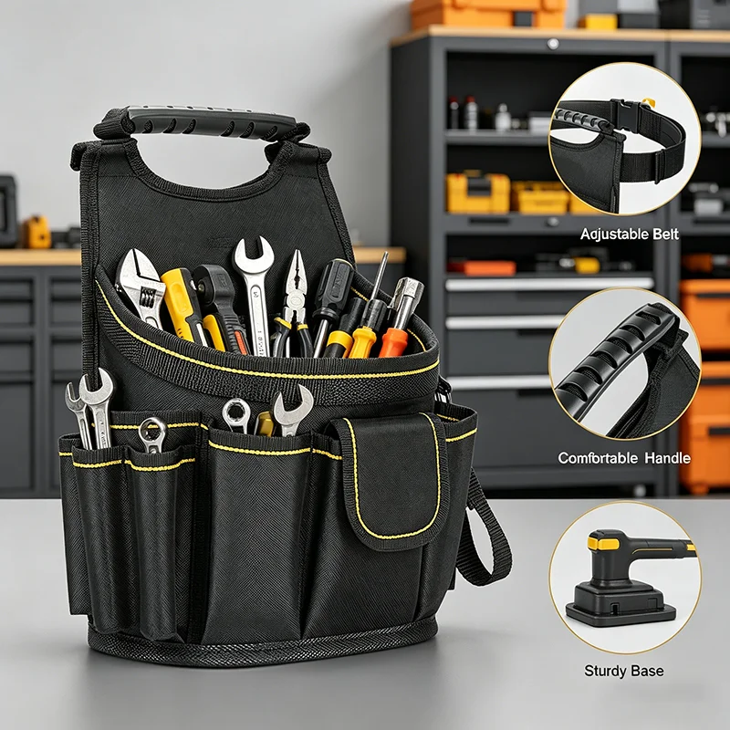 Oxford Tool bag kit, multifunctional cloth repair kit, thickened canvas, hand-held hardware tool bag, electrician waist bag