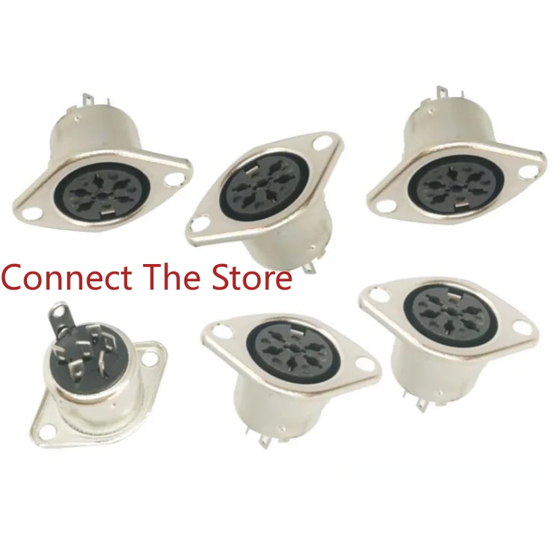 10PCS S-terminal 6-core Keyboard Plug DIN3-13P Female Socket Computer  6-pin MIDI Connector