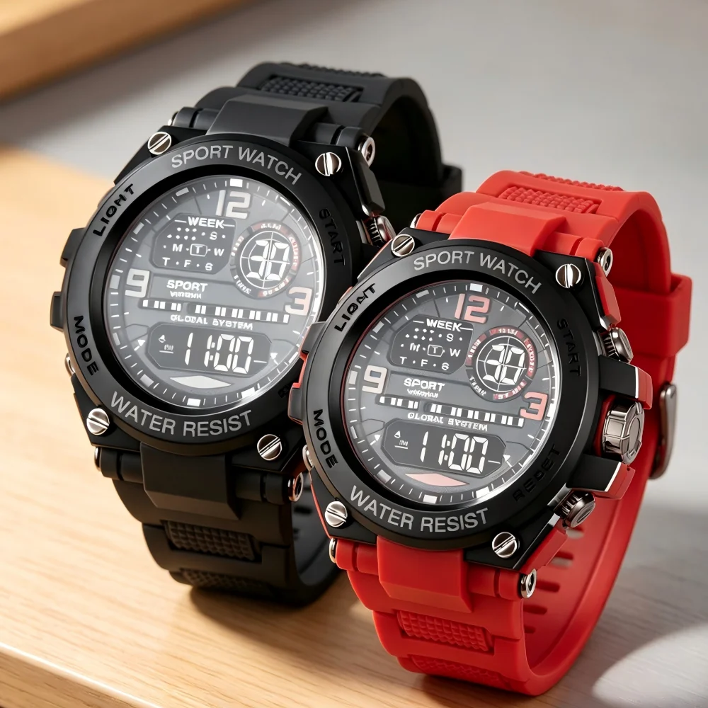 Sports Electronic Watch for Man Student Teens Outdoor Waterproof Men's Sports Watches LED Digital Clock