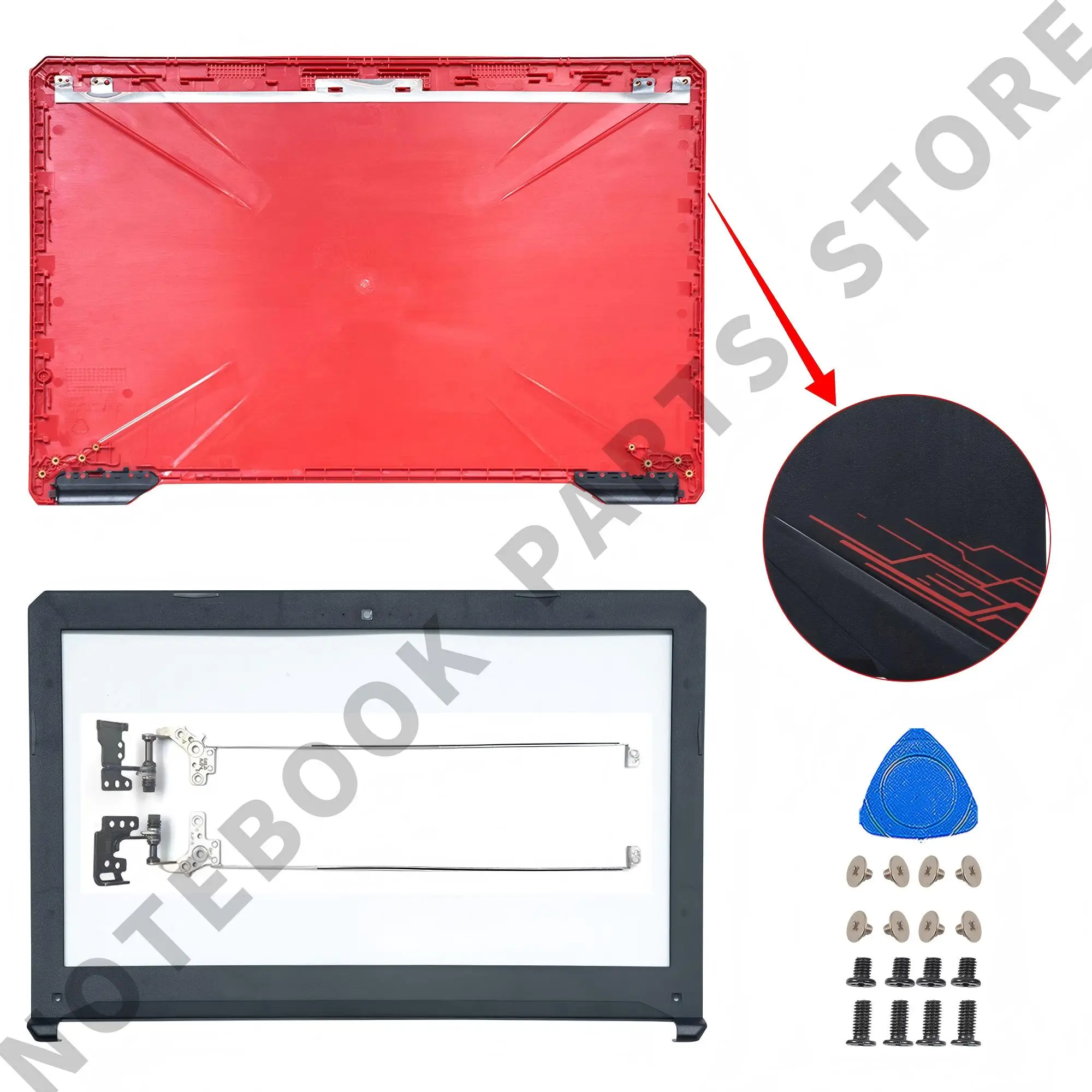 Housing Case For FX504 FX504G FX504GD FX504GE FX80 FX80G FX80GD New LCD Back Cover Front Bezel Hinges Replacement Plastic