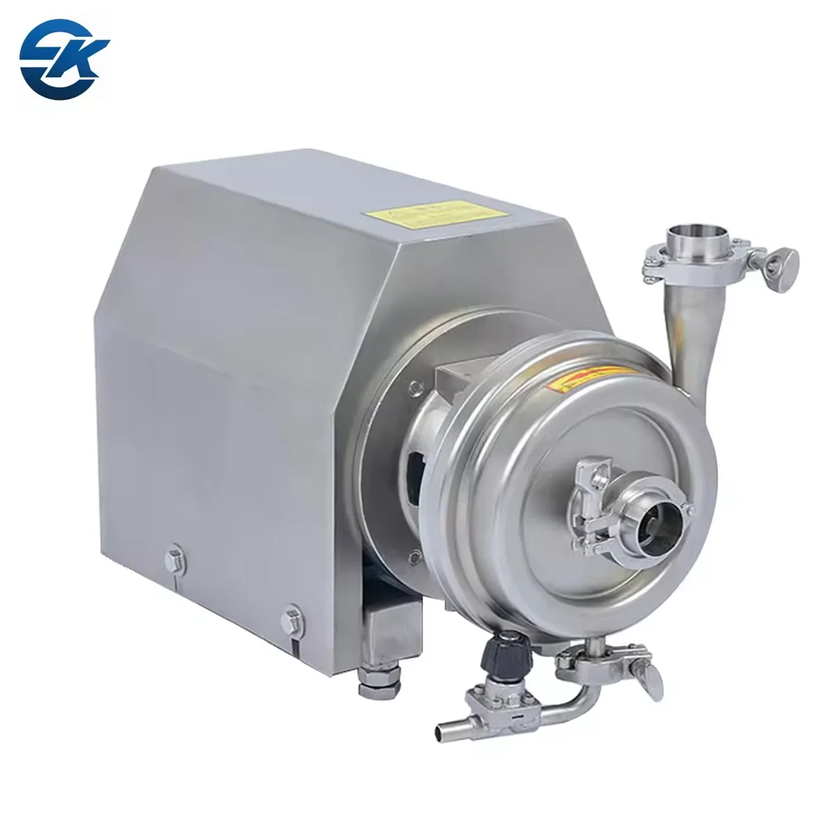 Food Grade Stainless Steel 304 316L Mechanical Seal Dairy Milk Wine Transfer Tri Clamp Centrifugal Pump With Discharge Valve