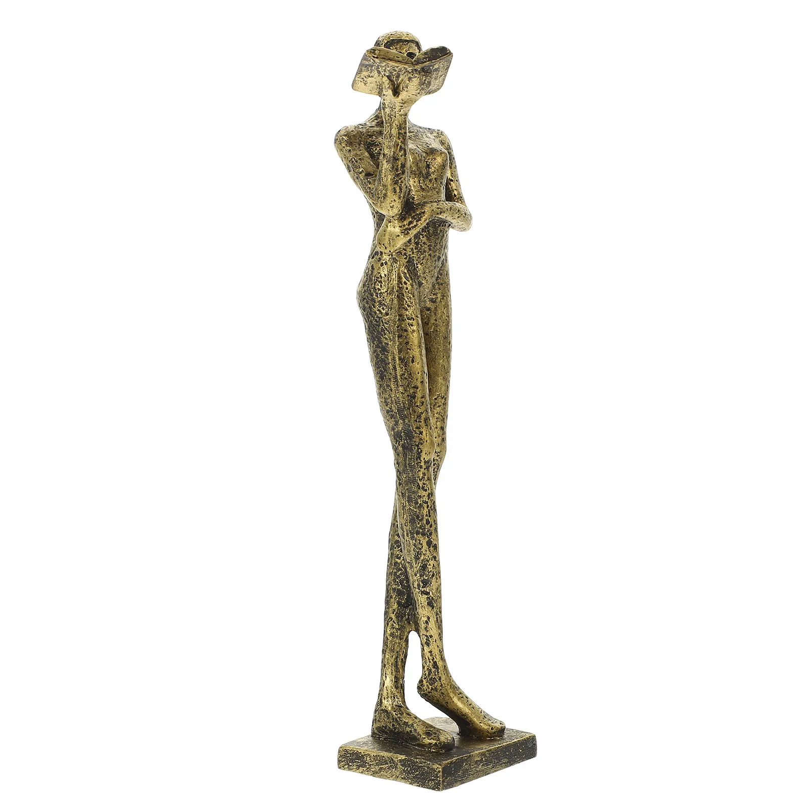 

1pc Reading Man Statue Abstract Resin Desktop Home Decor For Living Room Bookshelf Cabinet Modern Art Sculpture Thinker