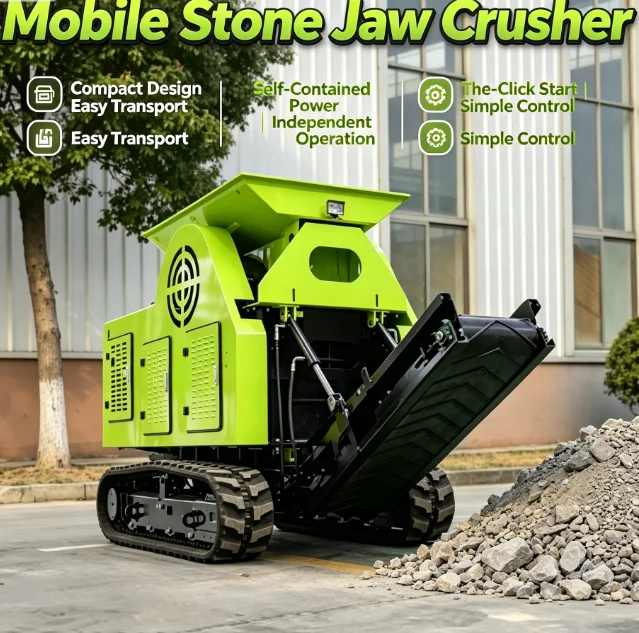 Customized China Manufacturer Crawler Crusher 4tph Stone Crushing Mobile Jaw Stone Crusher