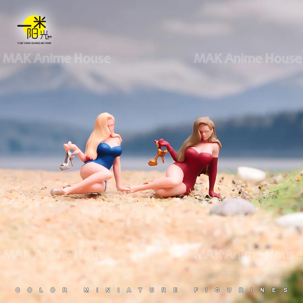 Miniatures Figures 1/87 1/64 1/43 1/24 1/18 Sexy Tight Dress With High Heels Short Shorts Beauty Model Creative Scene Dolls Toys