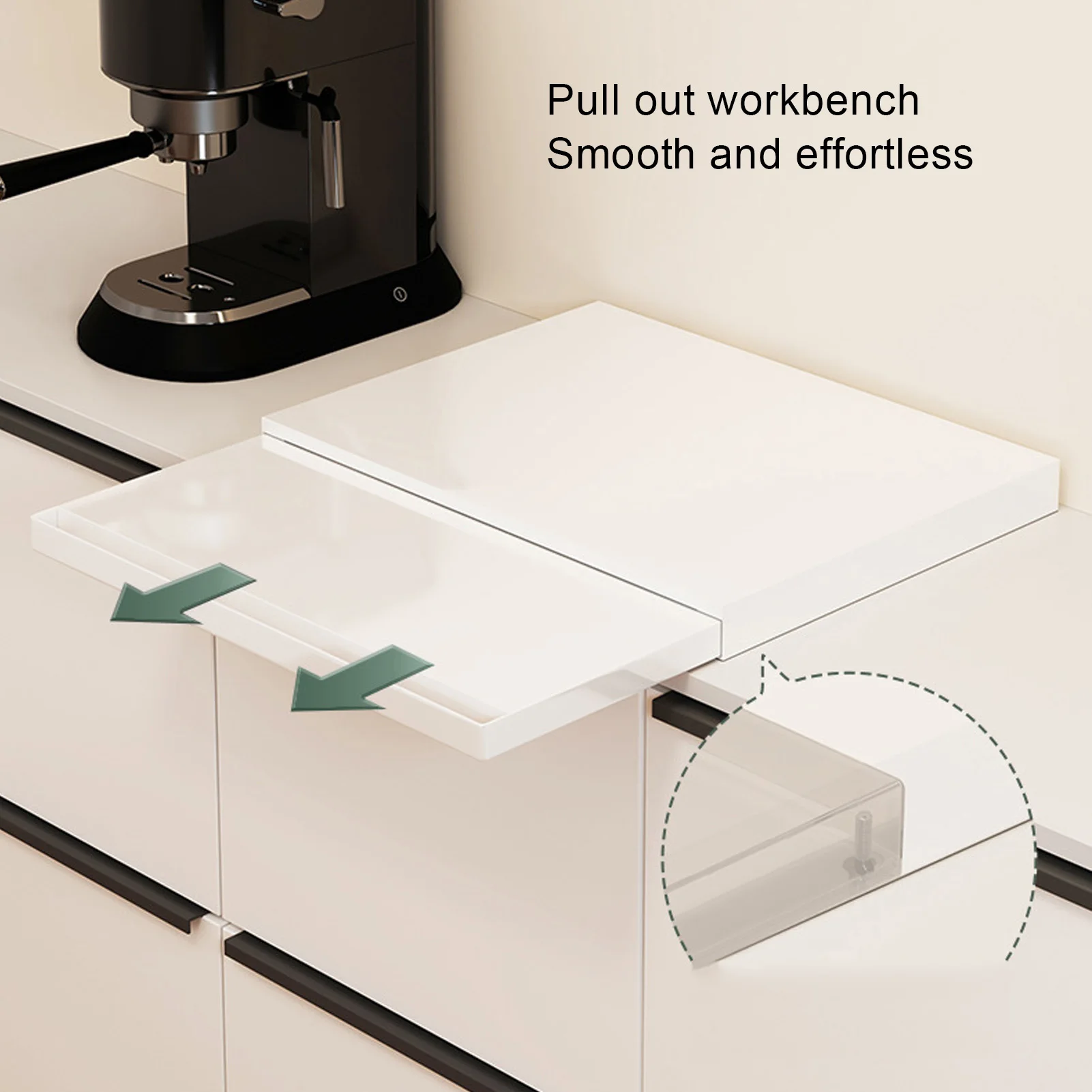 

Countertop Storage Slider High Load Bearing Microwave Oven Slider Shelf Carbon Steel Wide Compatibility for Kitchen Appliances