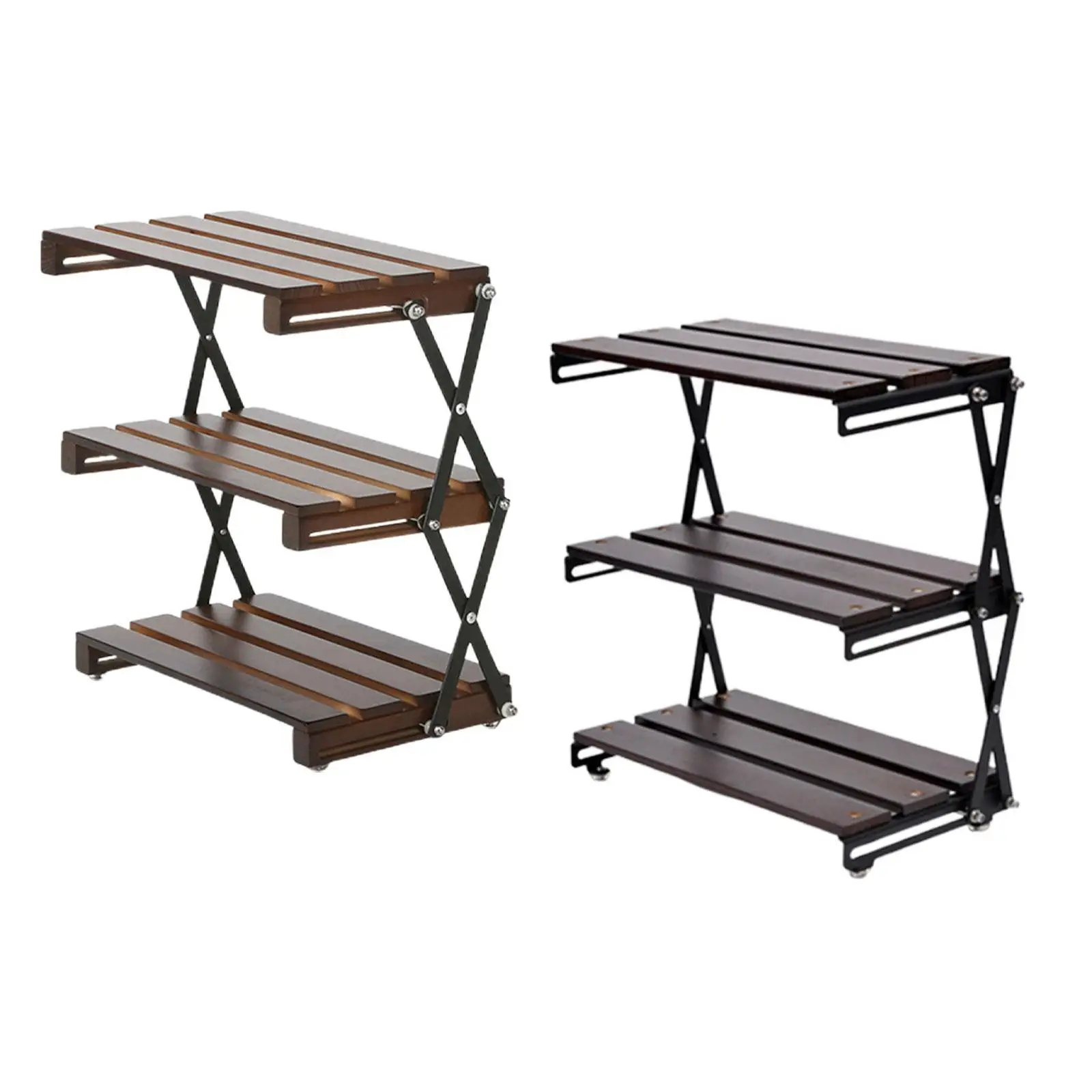 

Camping Folding Storage Rack Plant Display Shelf for Indoor Outdoor Hiking