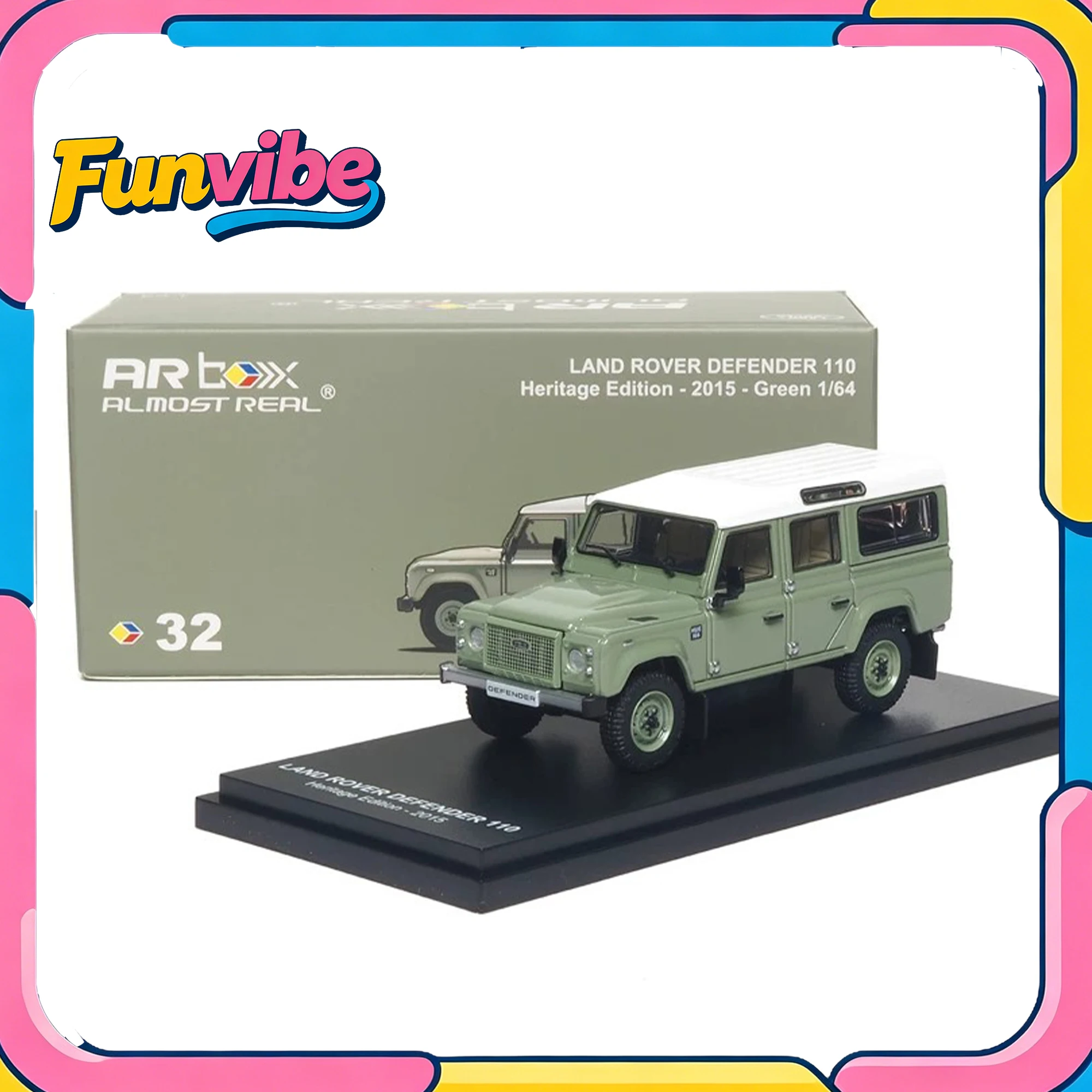 Almost Real 1/64 Land Rover Defender 110 Heritage Edition 2015 Diecast Simulation Collection Car Model for Boy Toy Birthday Gift