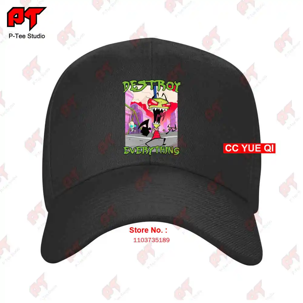 Vintage 00S Invader Zim Baseball Caps Truck Cap 99F2