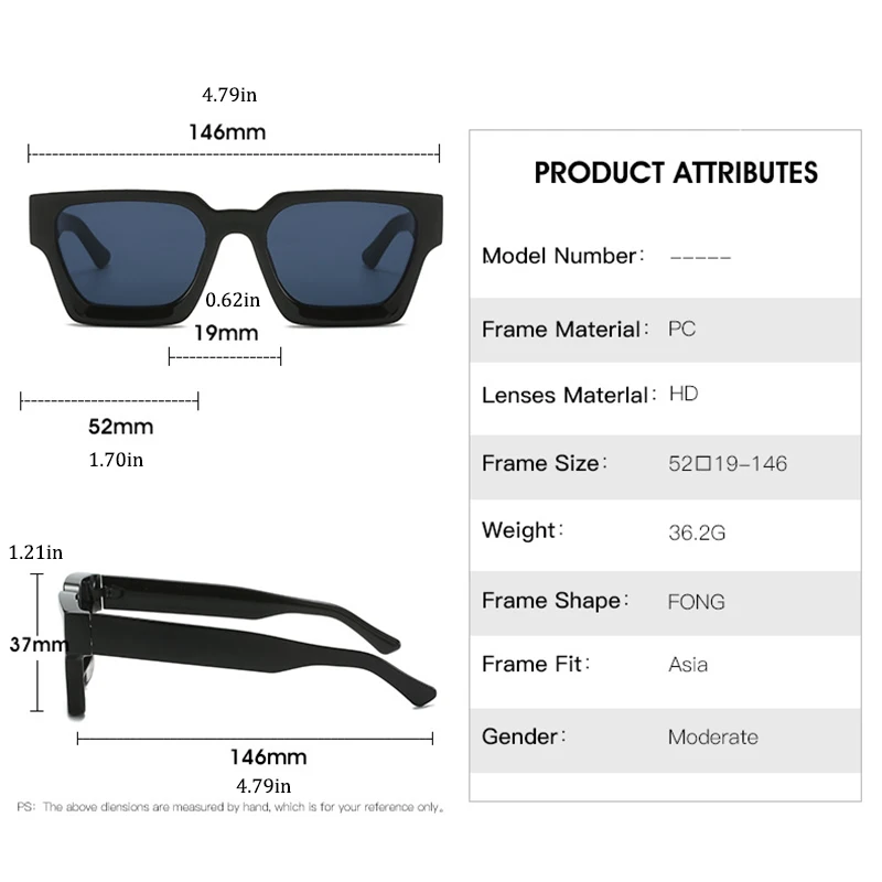 جديد UV400 التدرج مربع النظارات الشمسية الرجال الفاخرة العلامة التجارية مصمم ريترو نظارات شمسية النساء للجنسين Ins شعبية ظلال النظارات #6