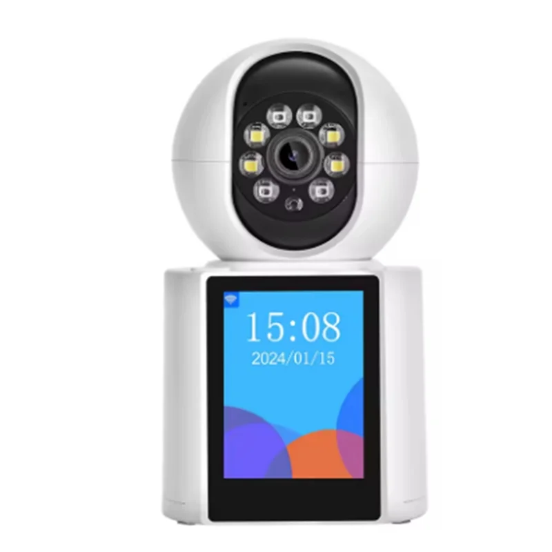 Smart Home 2MP Video Intercom Camera With 2.8In Screen, Wifi IP Baby Monitor, Auto Tracking CCTV Cam US Plug-Y47A