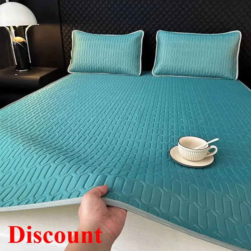 

2025 new popular simple, fresh and cool silk digital printing latex mat feels cool and smooth to the touch