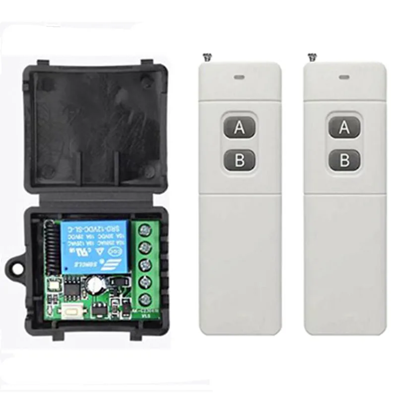 3000m 433 Mhz DC12V 1CH 10A Wireless Remote Control LED Light Switch Relay Output Radio RF Transmitter And 433 MHz Receiver