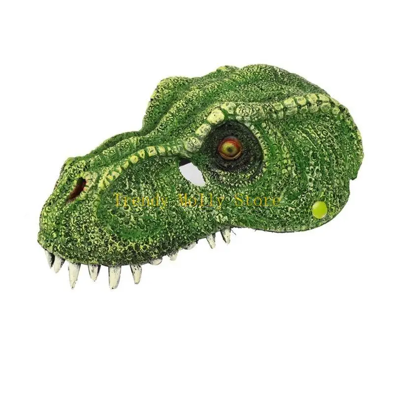 N5KB Tyrannosaurus Mask Dragons Dinosaur Mask Headwear ชุดฮาโลวีนคอสเพลย์