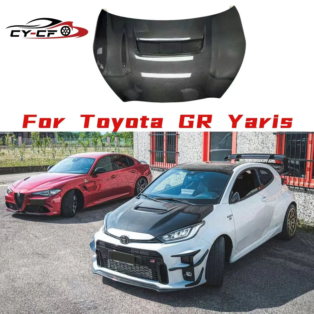 

Body Kit For Toyota GR Yaris modified MN Style Carbon Fiber Engine Hood Engine Cover Assembly Auto Accessories