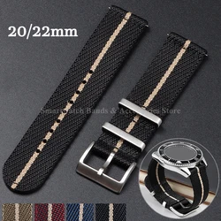 20mm 22mm Quick Release Nylon Watch Band for Huawei Watch GT3/GT2 42/46mm for Tudor Band Weave Soft Wrist Band for Samsung Watch