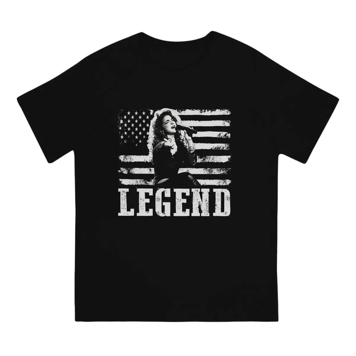 American Flag Gloria Pop Estefan Music Legend Men TShirt G-Gloria Estefan Singer O Neck Short Sleeve 100% Cotton T Shirt