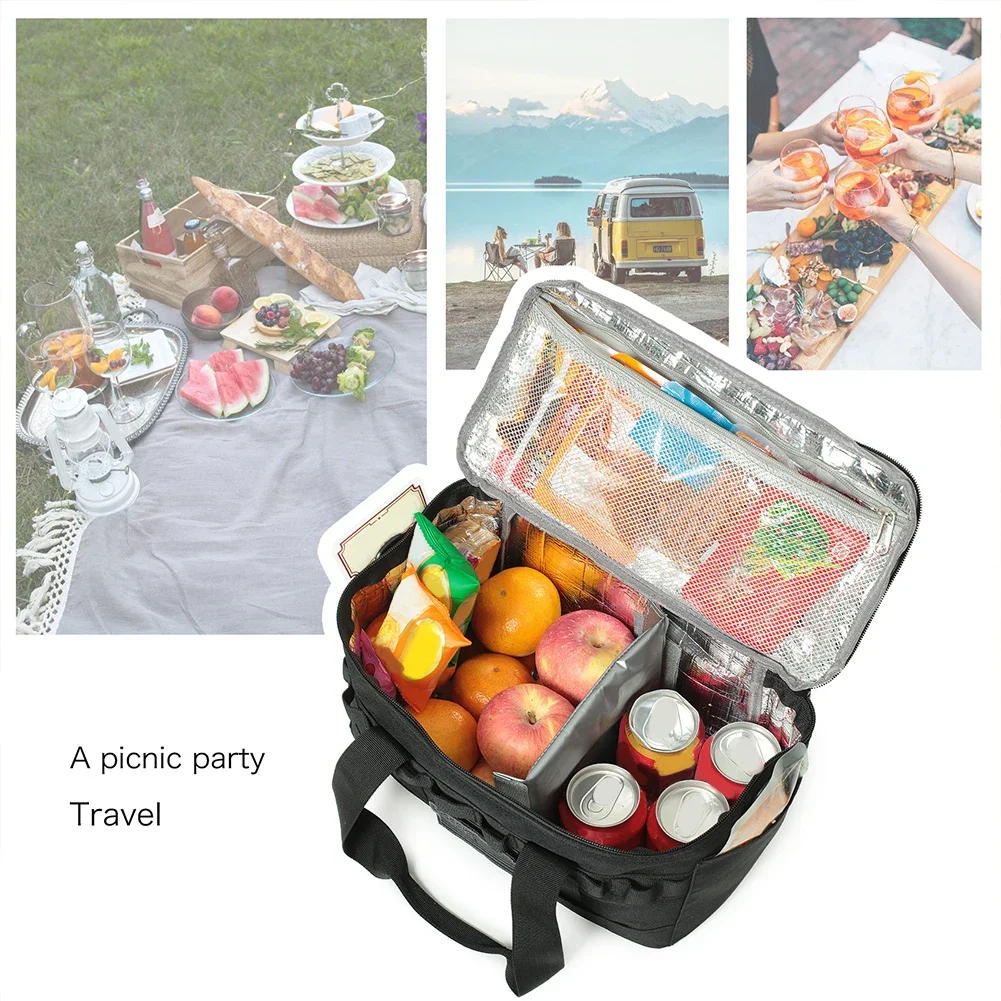 Outdoor Heavy Duty Lunch Bags Large Capacity Outdoor Portable Picnic Carrying Bags Camping Cooler Camping Picnic Beach Work Trip