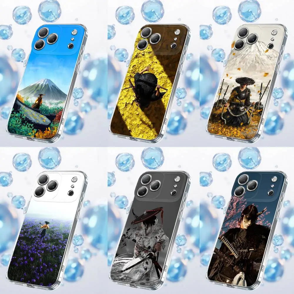 

G-Ghost of Yotei Phone Case For iPhone 14,11,15,17,13,12,16,Plus,E,Air,Pro,Max,Mini Transparent Cover