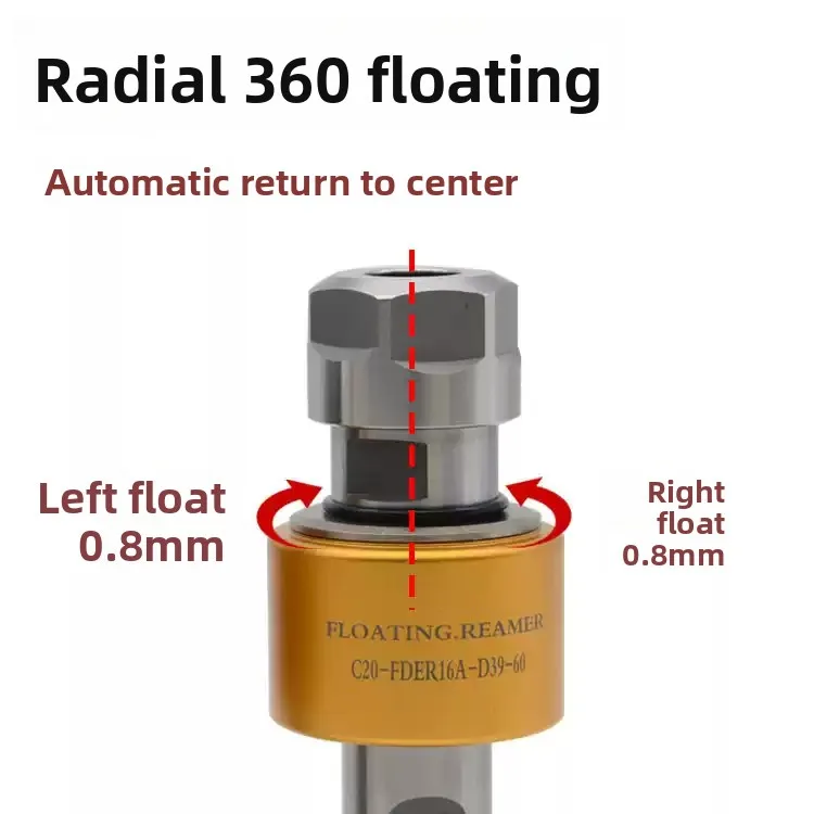 Auto Centering Floating ER Tool Holder For Machining Center Swiss Lathe Straight Shank Reamer Radial Boring