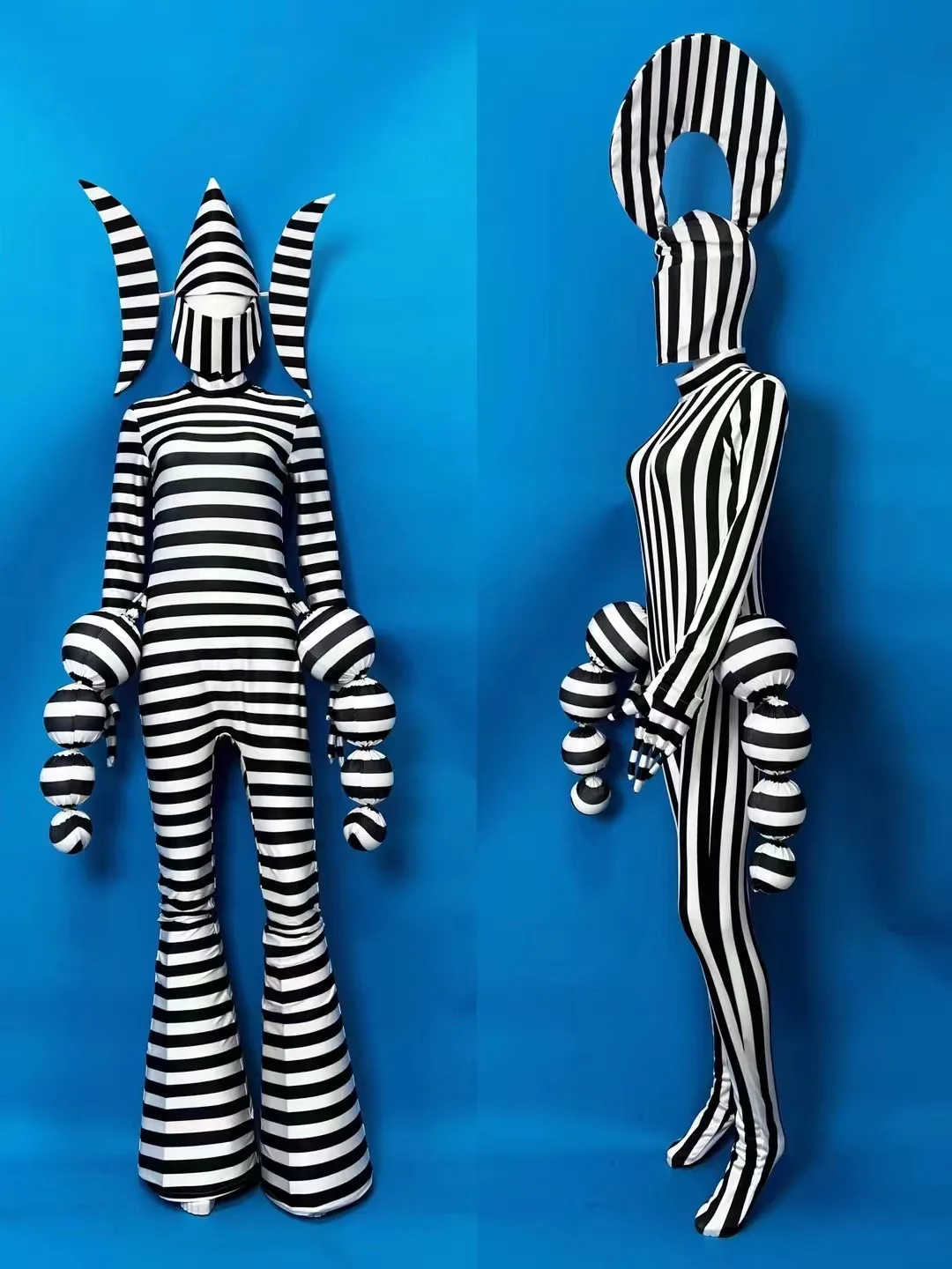 Gestreifte Zebra Tanz Performance Kunst Karneval Float Parade