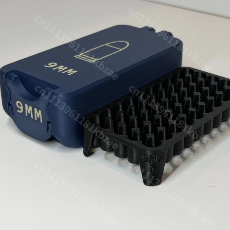 Portable Storage Box 3D Printed 9mm Bullet Storage Box Military Enthusiast Desktop Collection, Just An Empty Box