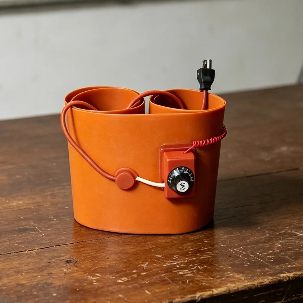 1500W Silicone Drum Heating Wrap for 55 Gallon Drums Adjustable Temperature Range 30-150C Compact 1.5 Inch Thickness