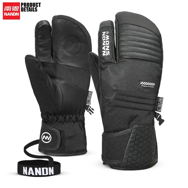 NANDN-guantes de esquí para la nieve para hombre y mujer, manoplas impermeables para mantener el calor, para Snowboard, motocicleta, esquí,