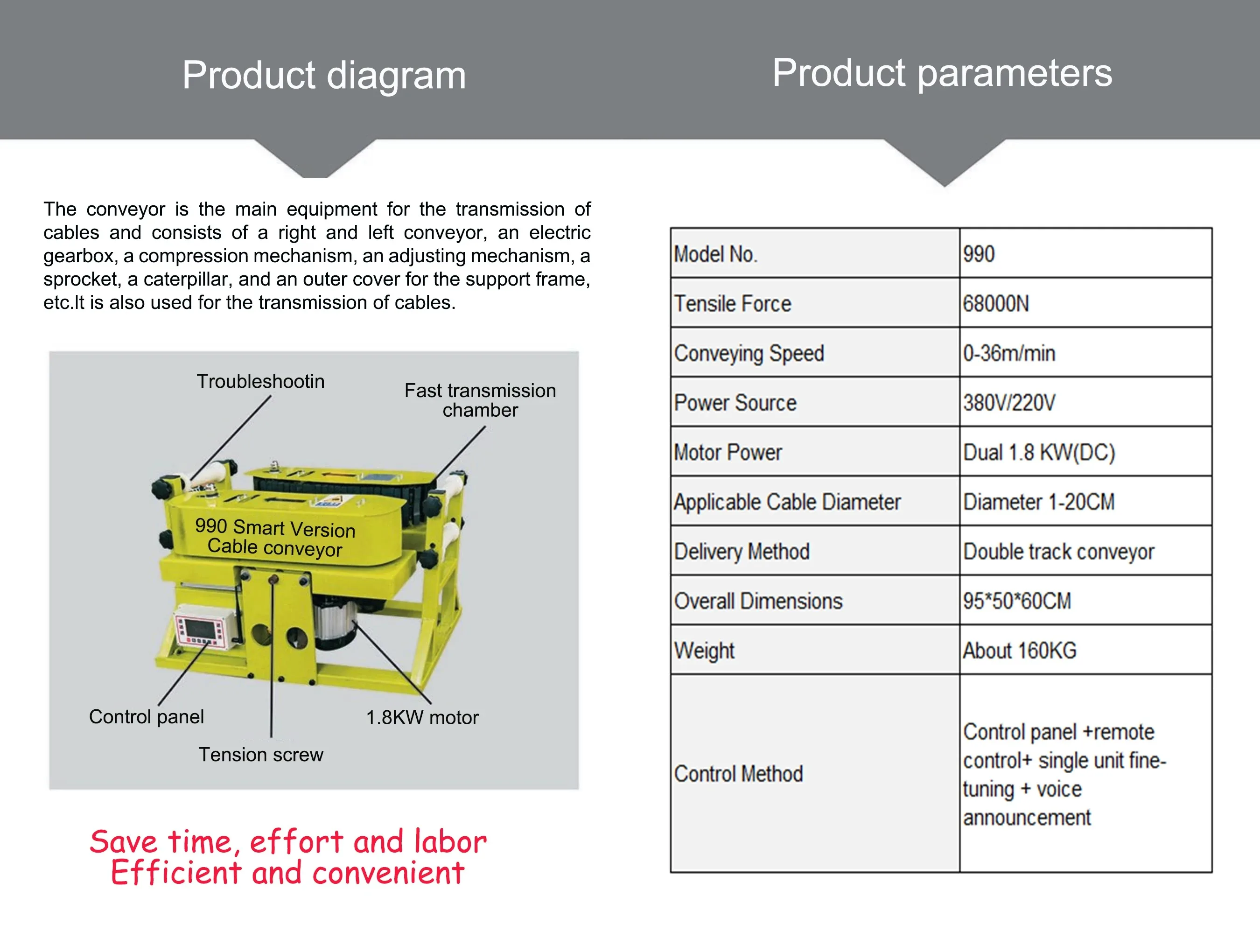 Long-distance Power Cable Laying Machine Winch for Pulling Fiber Cable Fiber Optic Cable Pulling Machine