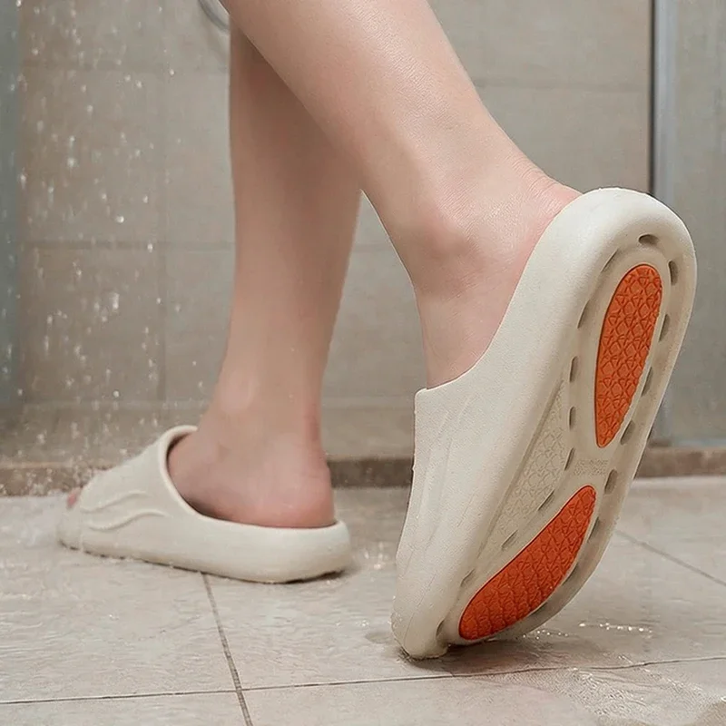Hollow Out EVA Slippers Women Non Slip Bathroom Quick Drying Slippers Woman Water Leakage Soft Sole Shower Shoes for Couple 45 image 4