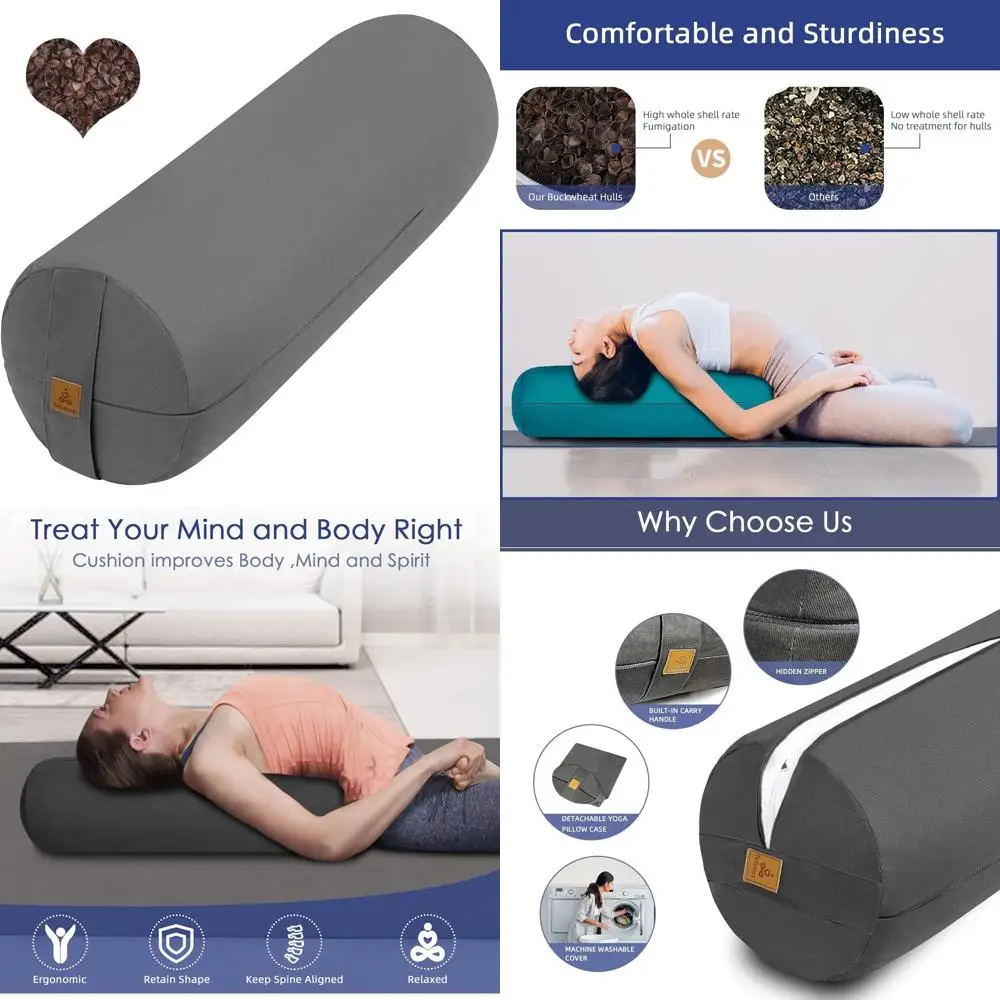 

Круглая подставка для йоги 24x9 дюймов, поддерживающая подушка для восстановления йоги, медитации и чтения