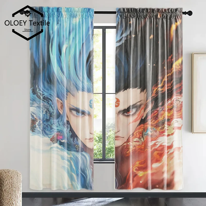 

Fun Character Digital Print Curtains - Living Room Blackout Drapes Cartoon Design Kids Bedroom Thermal Insulated Custom Size