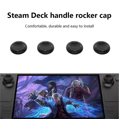 For Steam Deck Console Protective Accessoris Kit Dust Plug Touchpad&amp;Button Sticker Silicone Thumbstick Caps Dustproof Net