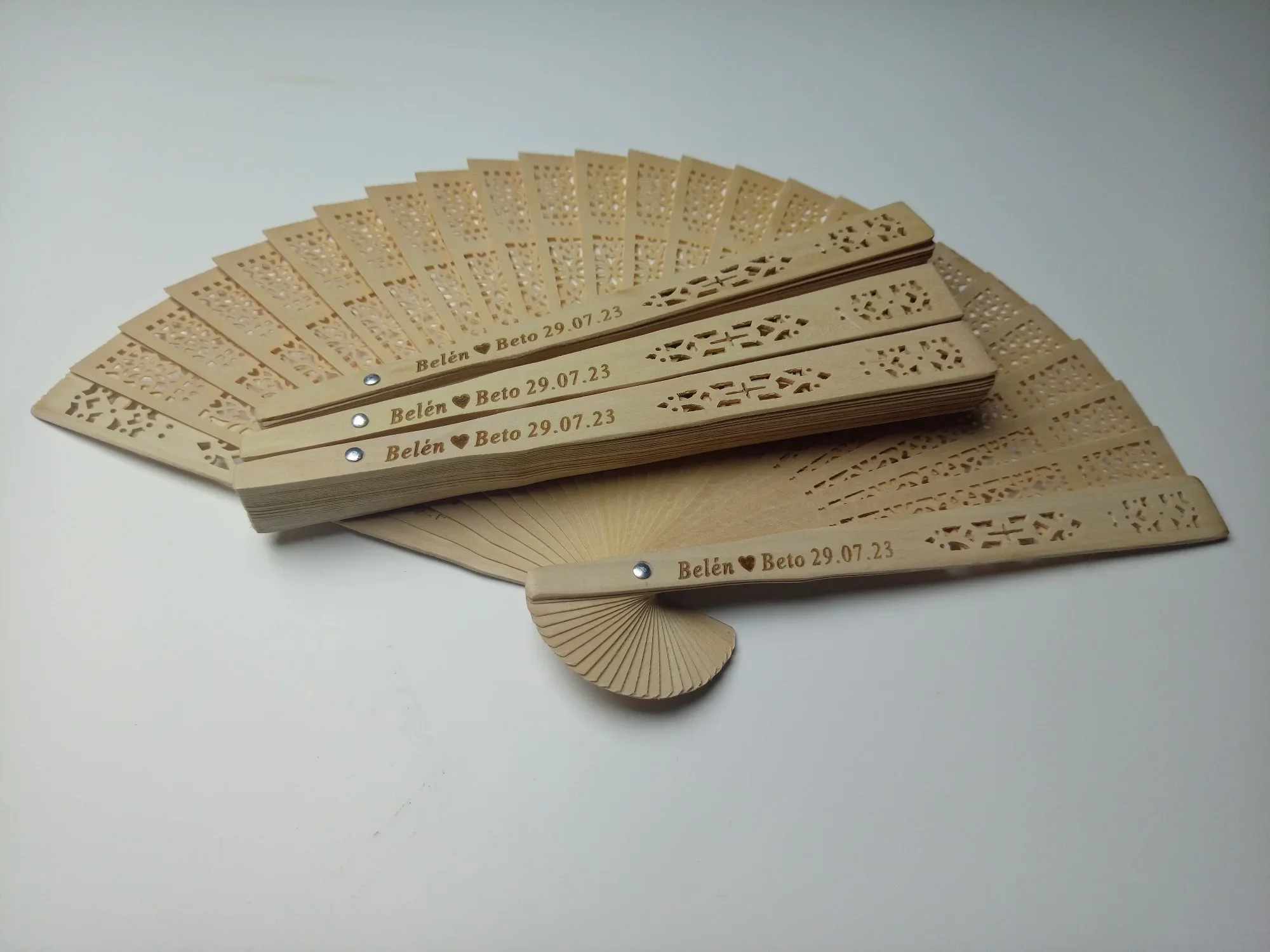 20/30/80PCS Customized wooden fan Personalized wedding gift hand fan Banquet gift souvenir decoration