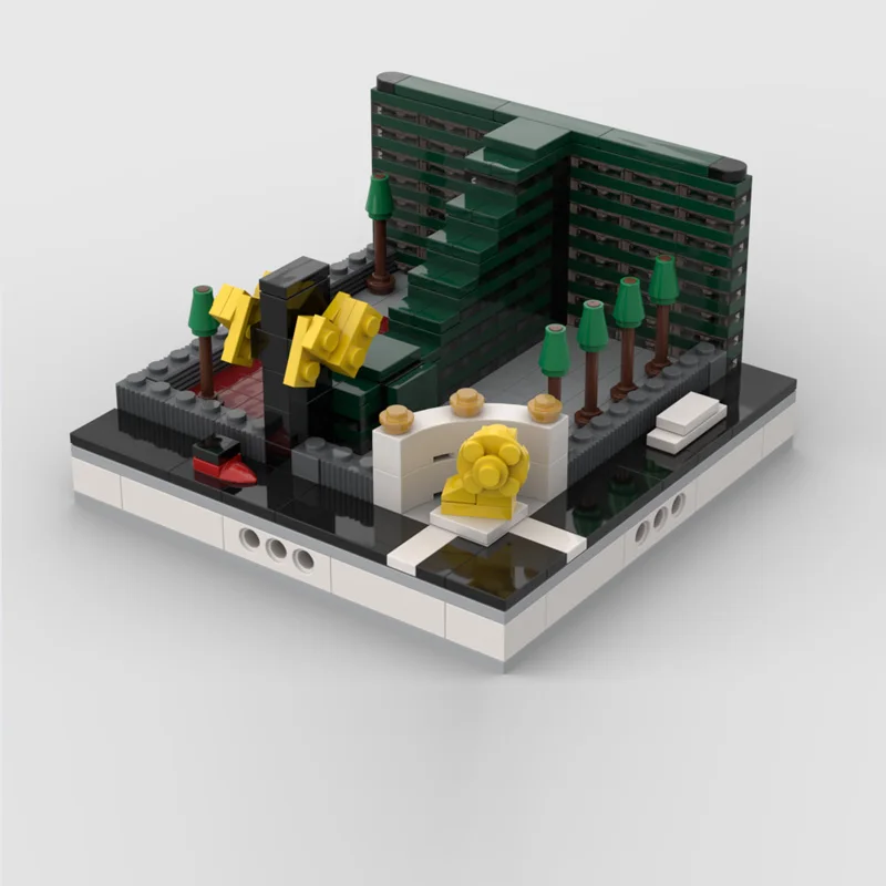 City Street View Model MOC Building Bricks City Las Vegas Hotel Modular Technology Children Holiday Gifts Assemble Toys Suit