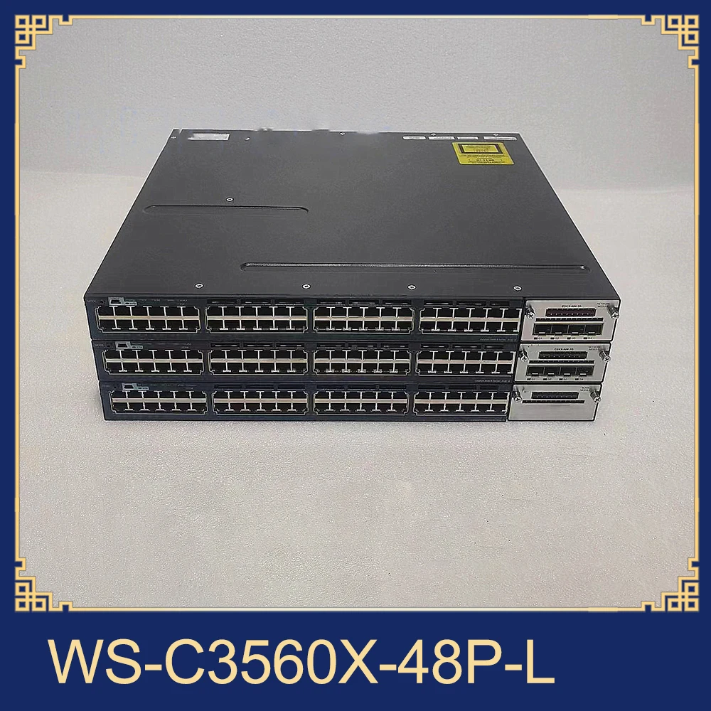 1pcs For Cisco 48 Port Three-Layer Gigabit POE Power Supply Network Management Switch WS-C3560X-48P-L