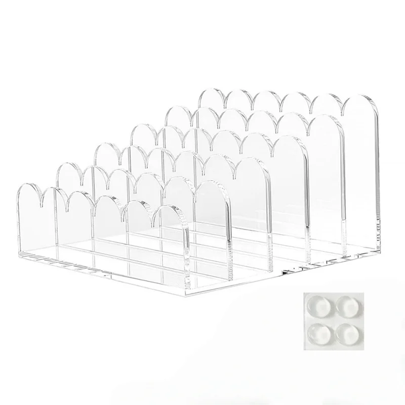 

A96K-Mail Organizer Clear Acrylic File Sorter For Desk Ladder Vertical Holder For Desktop Organizer Workspace Storage Solution
