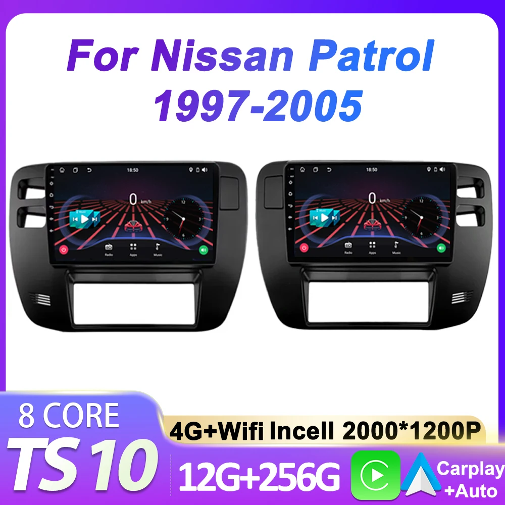 

2Din Android Car Radio Multimedia Player For Nissan Patrol 1997 - 2005 Autoradio CarPlay Navigation GPS Touch Screen 5G Wifi BT