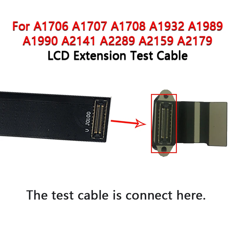 New A1706 A1708 A2681 LCD Extension Test Cable For MacBook A2179 A2141 A1932 A2159 A2442 A2485 Extension Test Repair Flex Cable