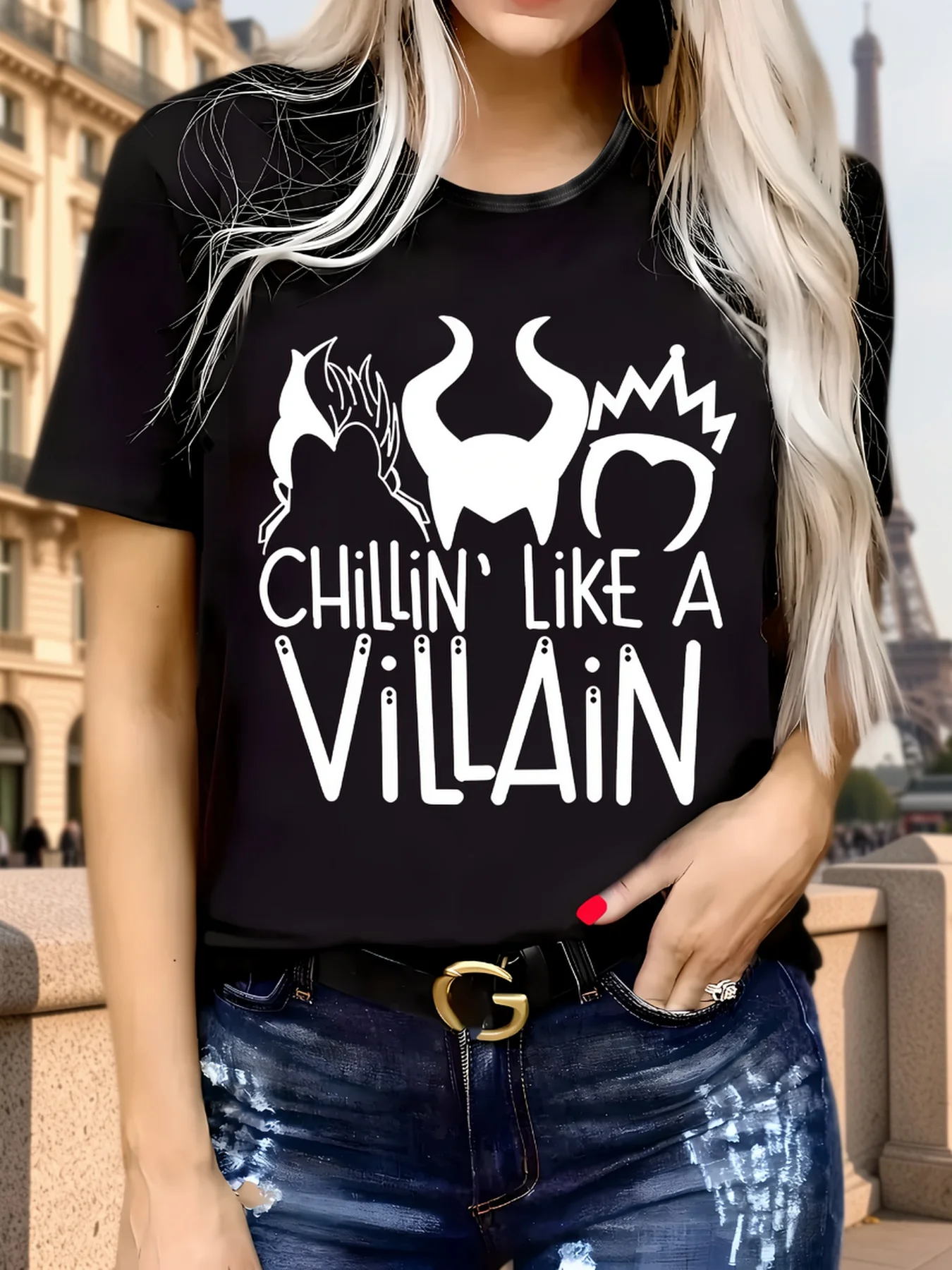 Women's Graphic Print T-Shirt - 
