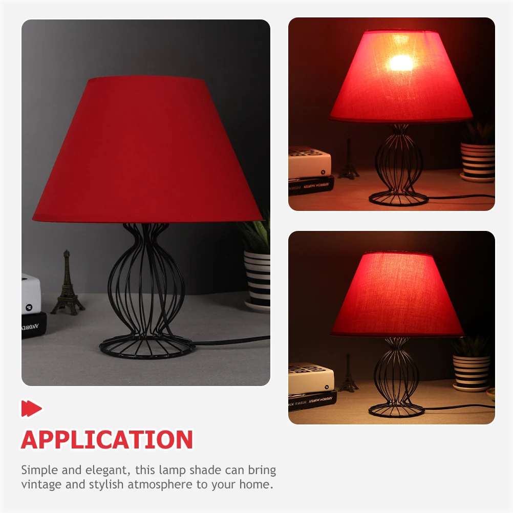 

Simple Style Linen Cloth Lampshade for Table Desk Wall Lamps Small Drum Shade Light Accessories Lamp Cover