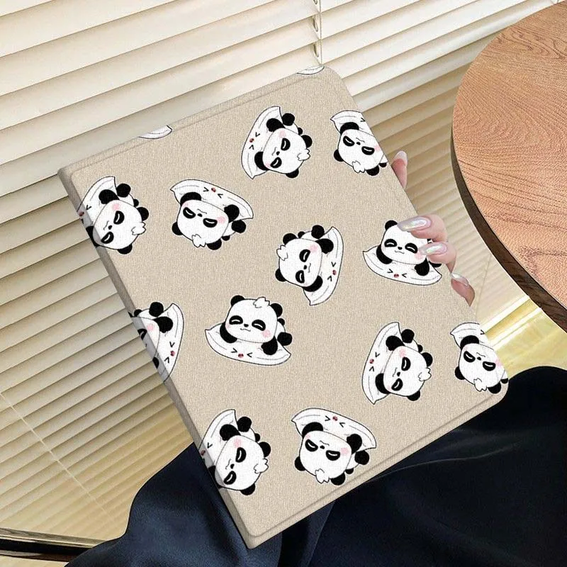Cartoon Panda Bamboo Cover Case For Samsung Galaxy Tab S7 S8 S9 S10 S11 A7 A8 A9 A11 FE Lite Plus Soft Tablet Case
