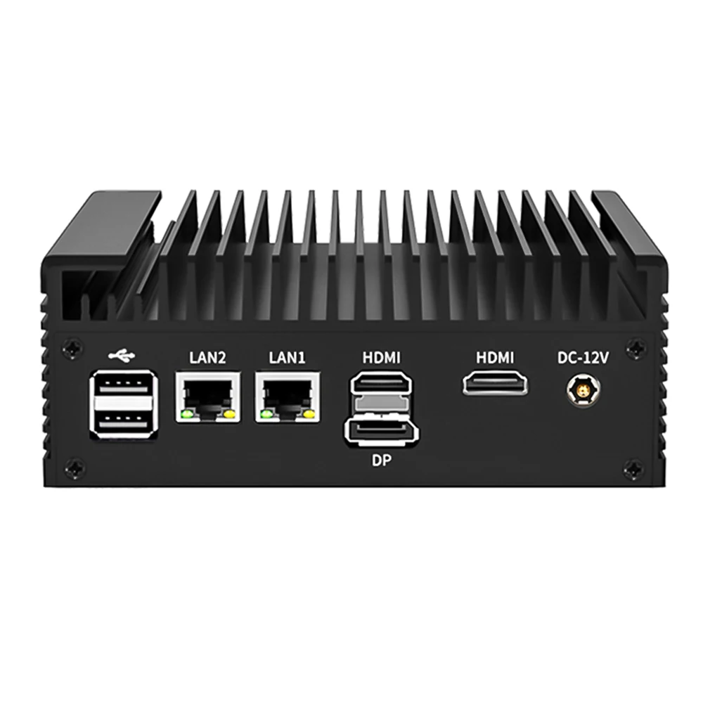 NUOVO Topton Intel N100 Fanless Mini PC 2xi226-V 2.5G 2 * COM NVMe 2 * HD 1 * DP Raffreddamento efficiente Solid Firewall PC Computer industriale