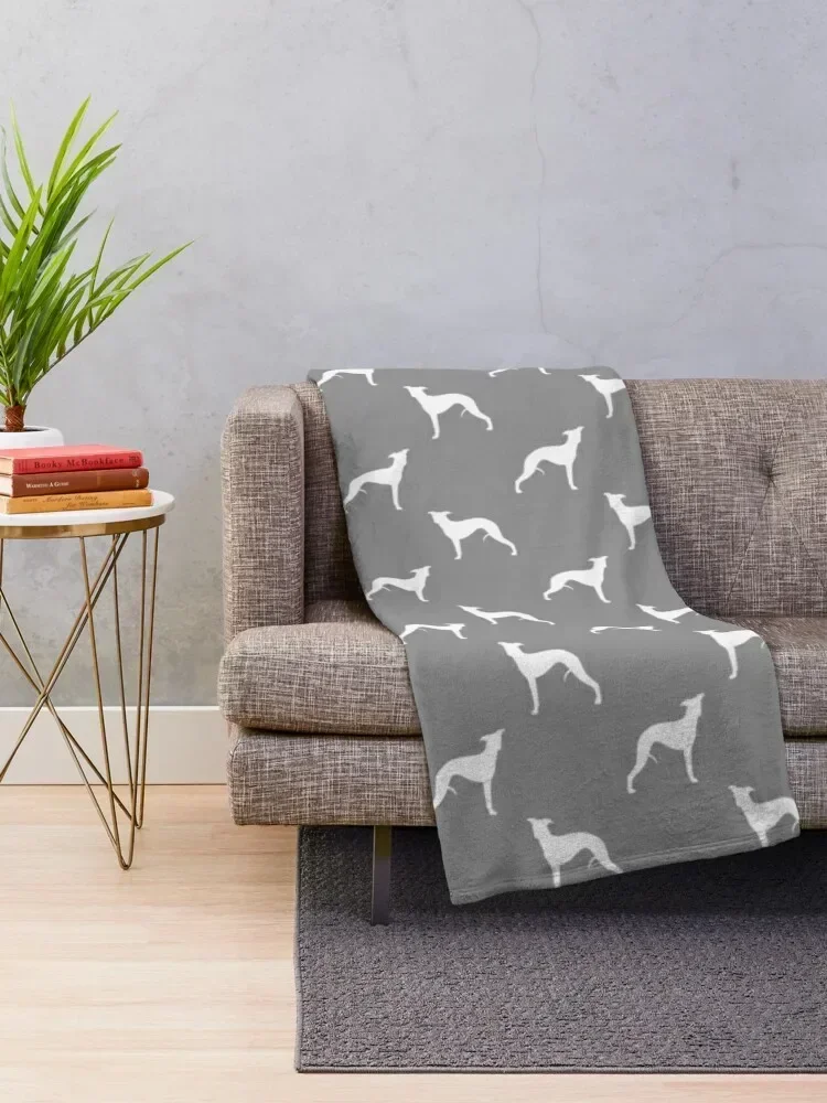 Whippet Silhouette(s) Throw Blanket Single Giant Sofa For Baby Blankets