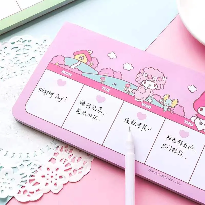 Sanrio Kawaii cuaderno de Anime Hello Kitty Kuromi My Melody Cinnamoroll cuaderno de dibujos animados cuaderno de estudiante cuaderno de invitados regalo